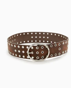 Ceinture Avec œillets Métalliques - Marron