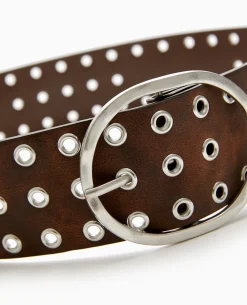 Ceinture Avec œillets Métalliques - Marron