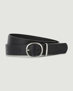 Ceinture Boucle Ovale - Noir