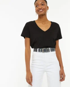 Ceinture Effet Jean Avec œillets - Bleu Clair