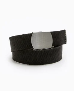 Ceinture En Canvas Avec Boucle Métallique - Noir