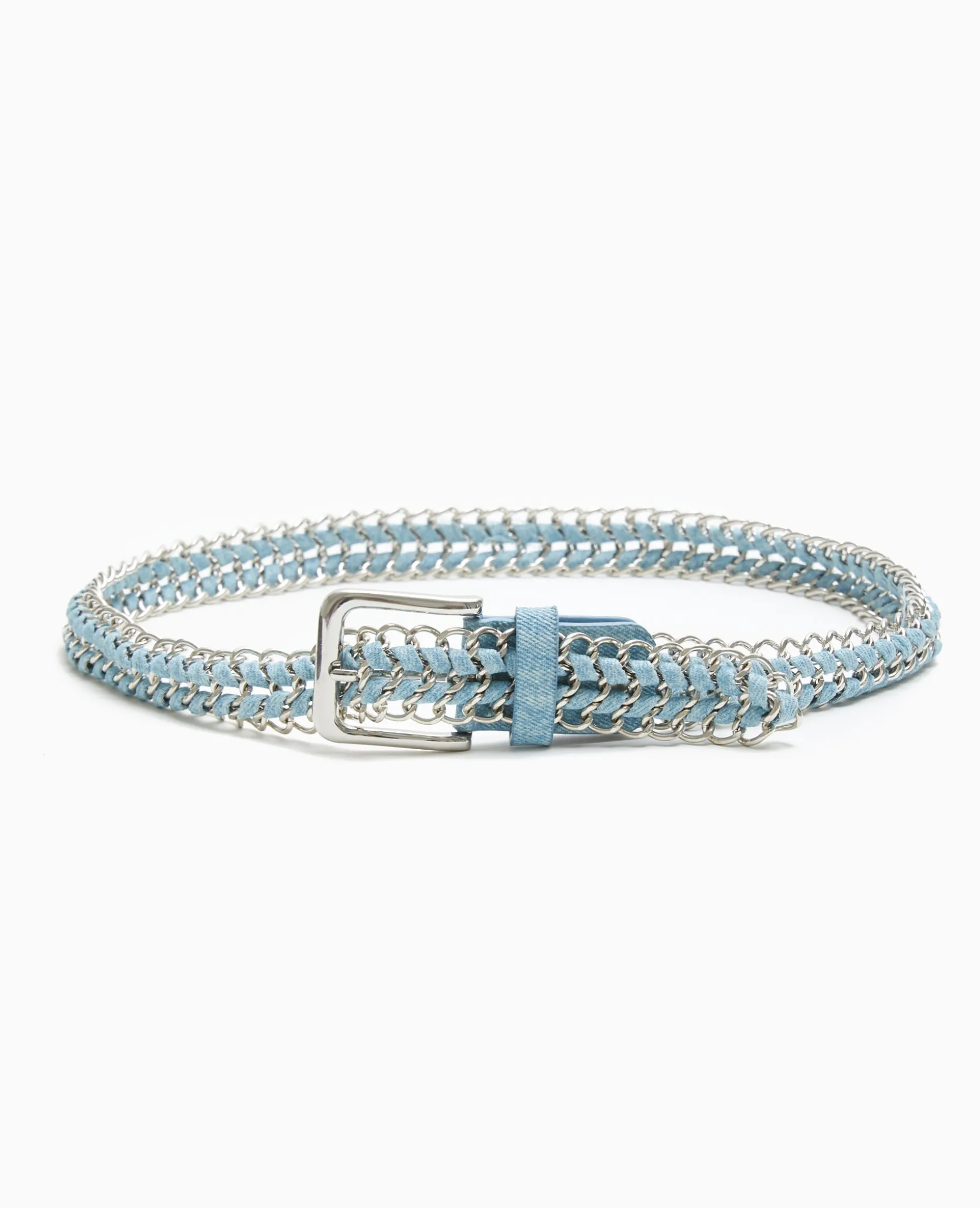 Ceinture En Chaînes Et Jean - Bleu
