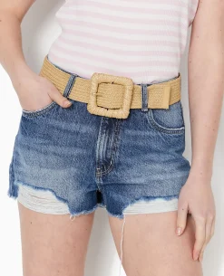 Ceinture En Paille - Beige