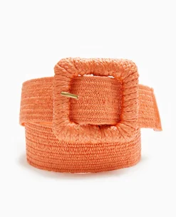 Ceinture En Paille - Orange