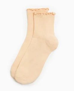 Chaussettes Avec Bords Ondulées - Orange