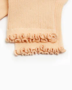 Chaussettes Avec Bords Ondulées - Orange