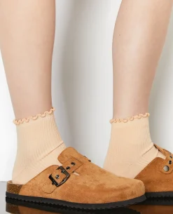 Chaussettes Avec Bords Ondulées - Orange