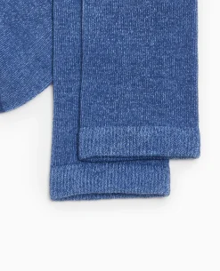Chaussettes En Maille Chinée - Bleu Clair