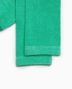 Chaussettes En Maille Chinée - Vert Clair