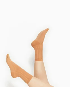 Chaussettes En Maille Fantaisie - Marron