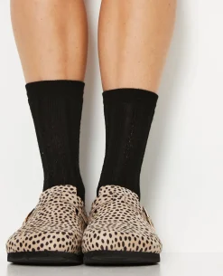 Chaussettes En Maille Fantaisie - Noir