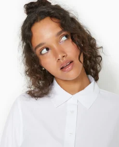 Chemise Cintrée Manches Longues - Blanc
