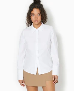 Chemise Cintrée Manches Longues - Blanc