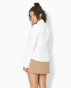 Chemise Cintrée Manches Longues - Blanc