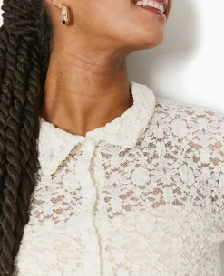 Chemise En Dentelle - Blanc