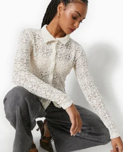 Chemise En Dentelle - Blanc