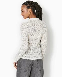 Chemise En Dentelle - Blanc