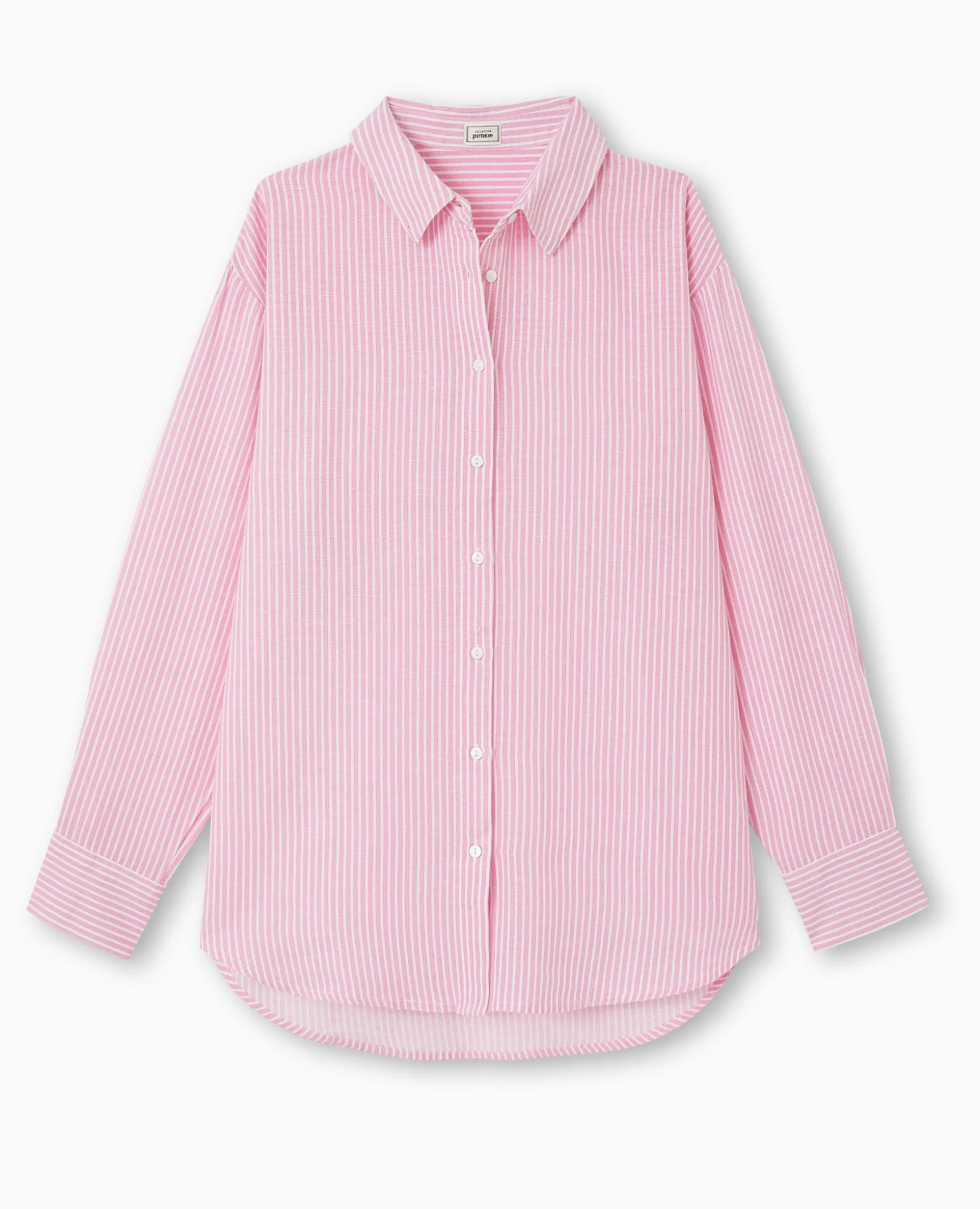 Chemise Oversize Rayée - Rose Fuchsia