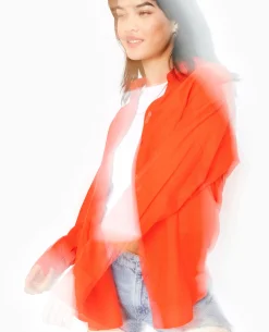 Chemise Oversize Unie - Rouge