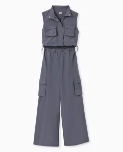 Combinaison Sportswear Avec Ouverture Taille - Gris