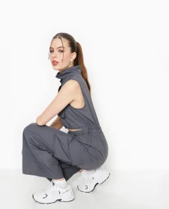 Combinaison Sportswear Avec Ouverture Taille - Gris