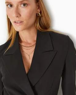 Combishort-robe Façon Blazer - Noir