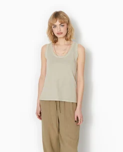 Débardeur Ample Avec Effet Acid Wash - Beige