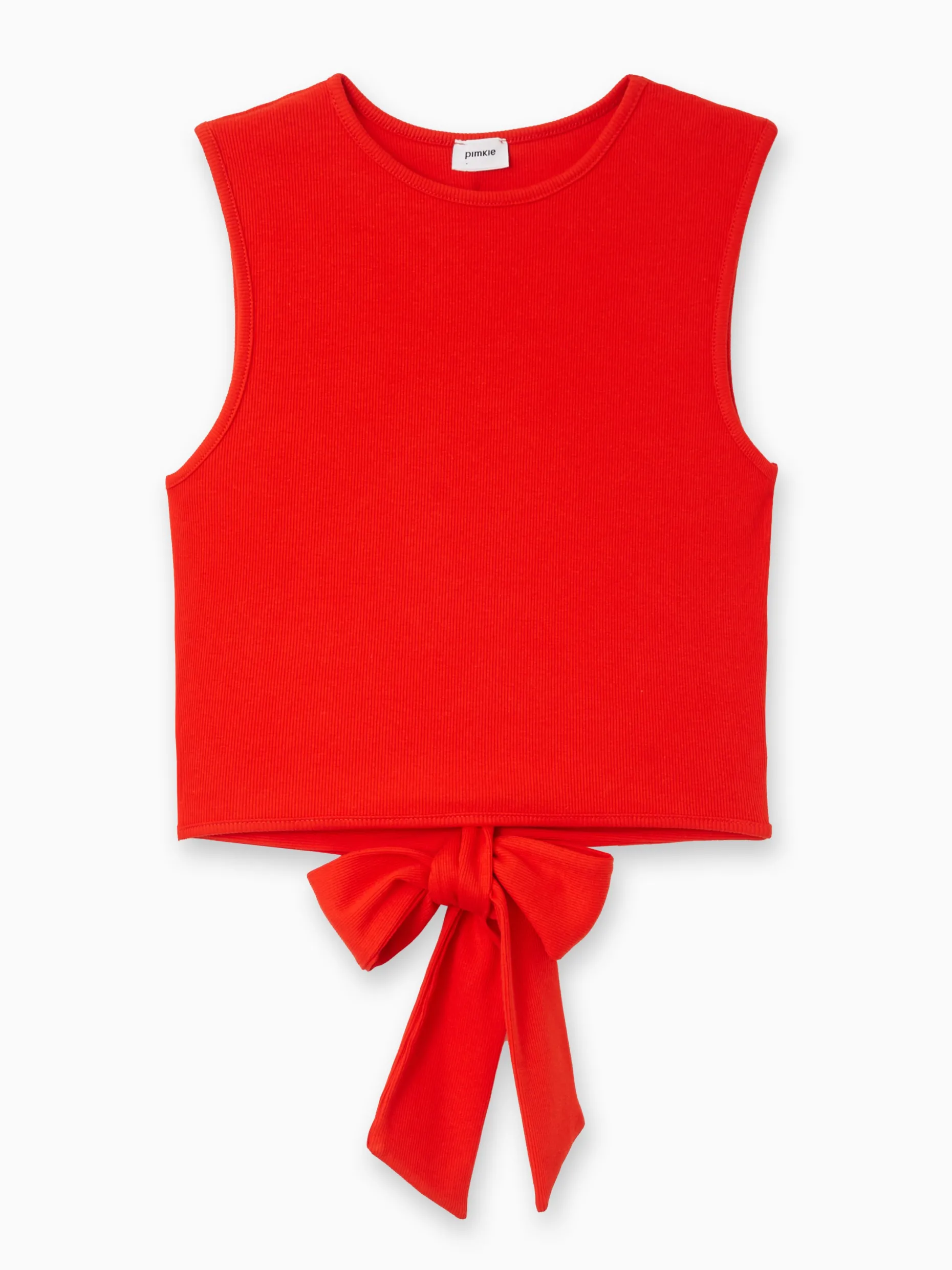 Débardeur En Maille Côtelée Avec Cut-out Dos - Rouge