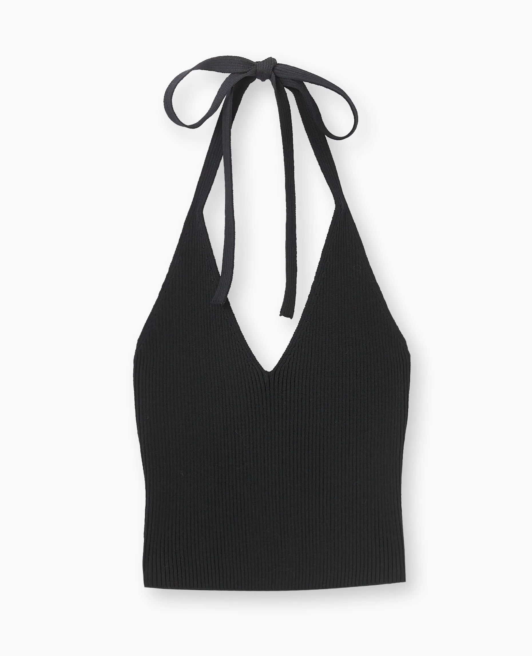 Dos-nu En Maille Tricot - Noir