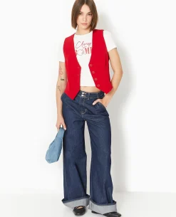 Gilet Barman City - Rouge