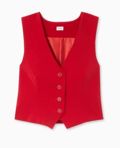 Gilet Barman City - Rouge