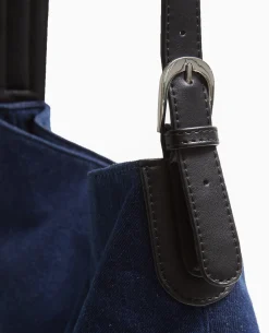 Grand Sac En Jean XXL Avec Bandouliè;re Ceinture - Bleu