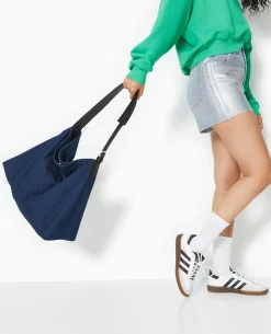 Grand Sac En Jean XXL Avec Bandouliè;re Ceinture - Bleu