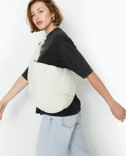 Grand Sac En Matiè;re Matelassée - Blanc