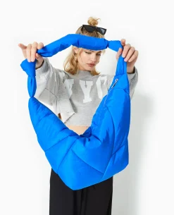 Grand Sac En Matiè;re Matelassé - Bleu électrique