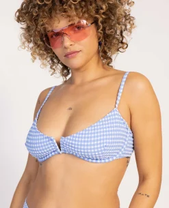 Haut De Maillot Corbeille - Bleu Clair