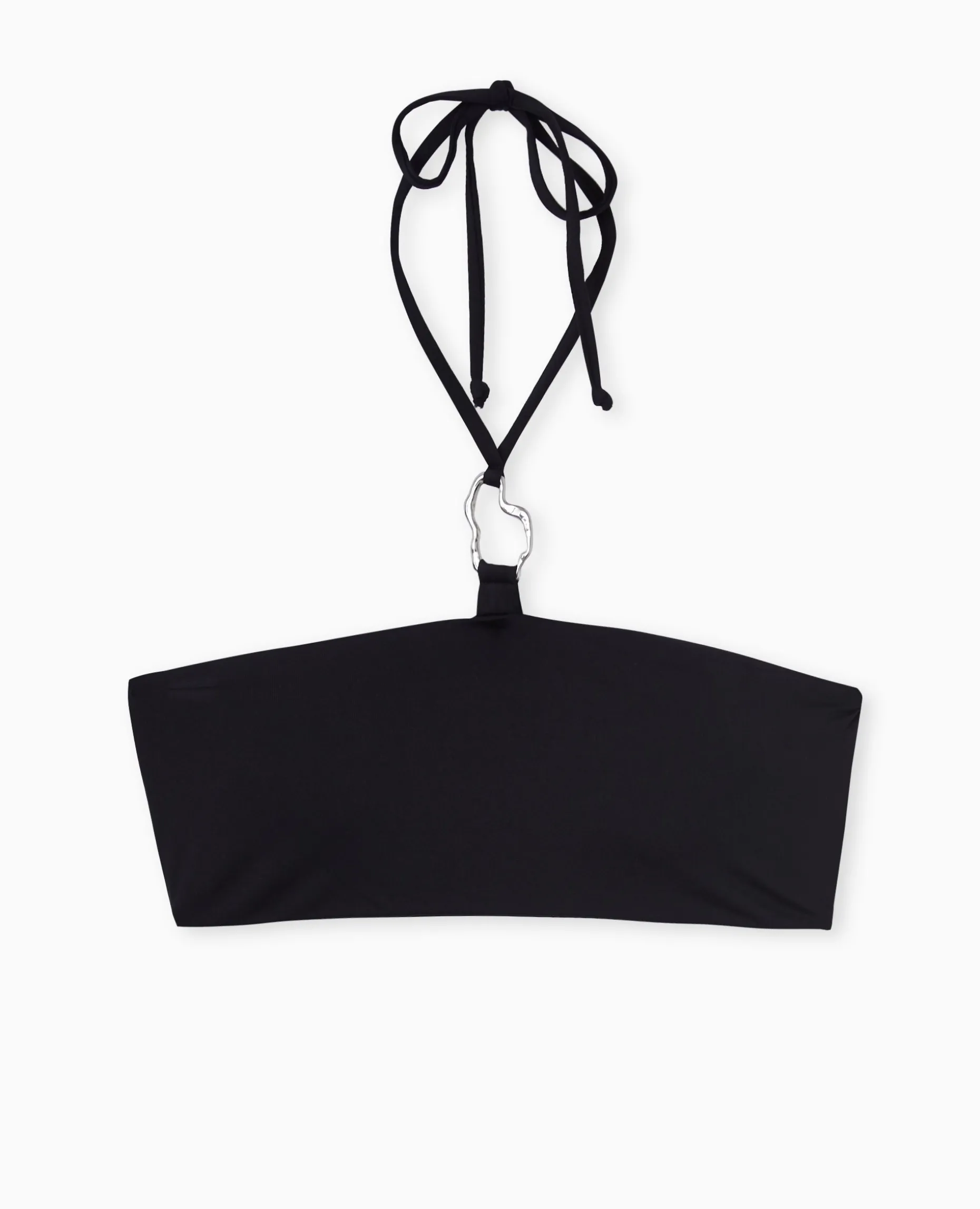 Haut De Maillot De Bain Brassiè;re Avec Piè;ce Métal - Noir