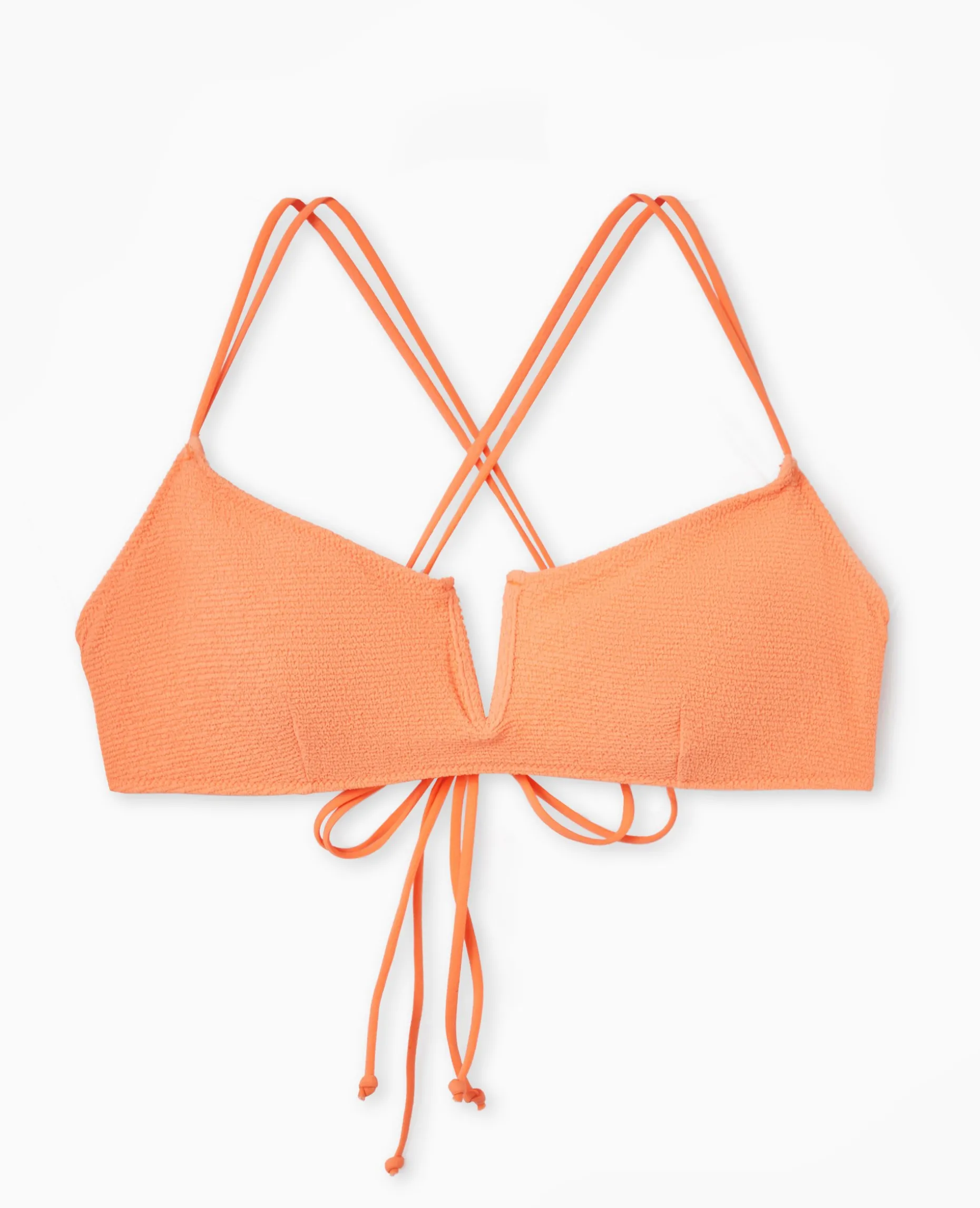 Haut De Maillot De Bain Brassiè;re - Orange Fluo
