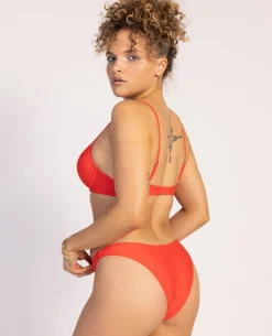Haut De Maillot De Bain Push Up - Rouge