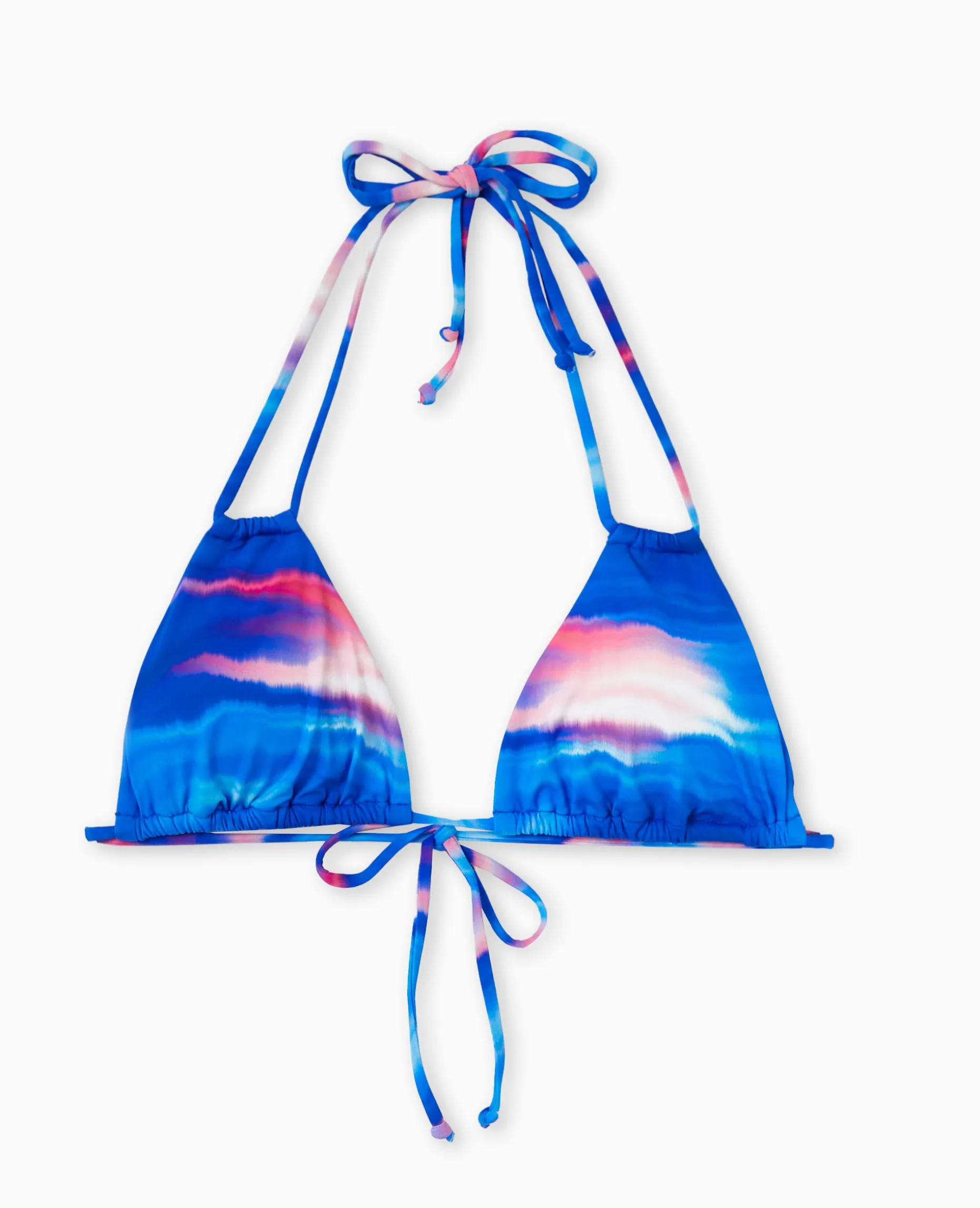 Haut De Maillot De Bain Triangle Multiposition - Bleu électrique