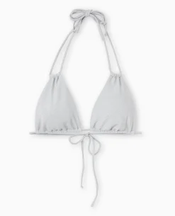 Haut De Maillot De Bain Triangle Multiposition - Argenté