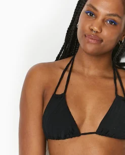 Haut De Maillot De Bain Triangle Multiposition - Noir