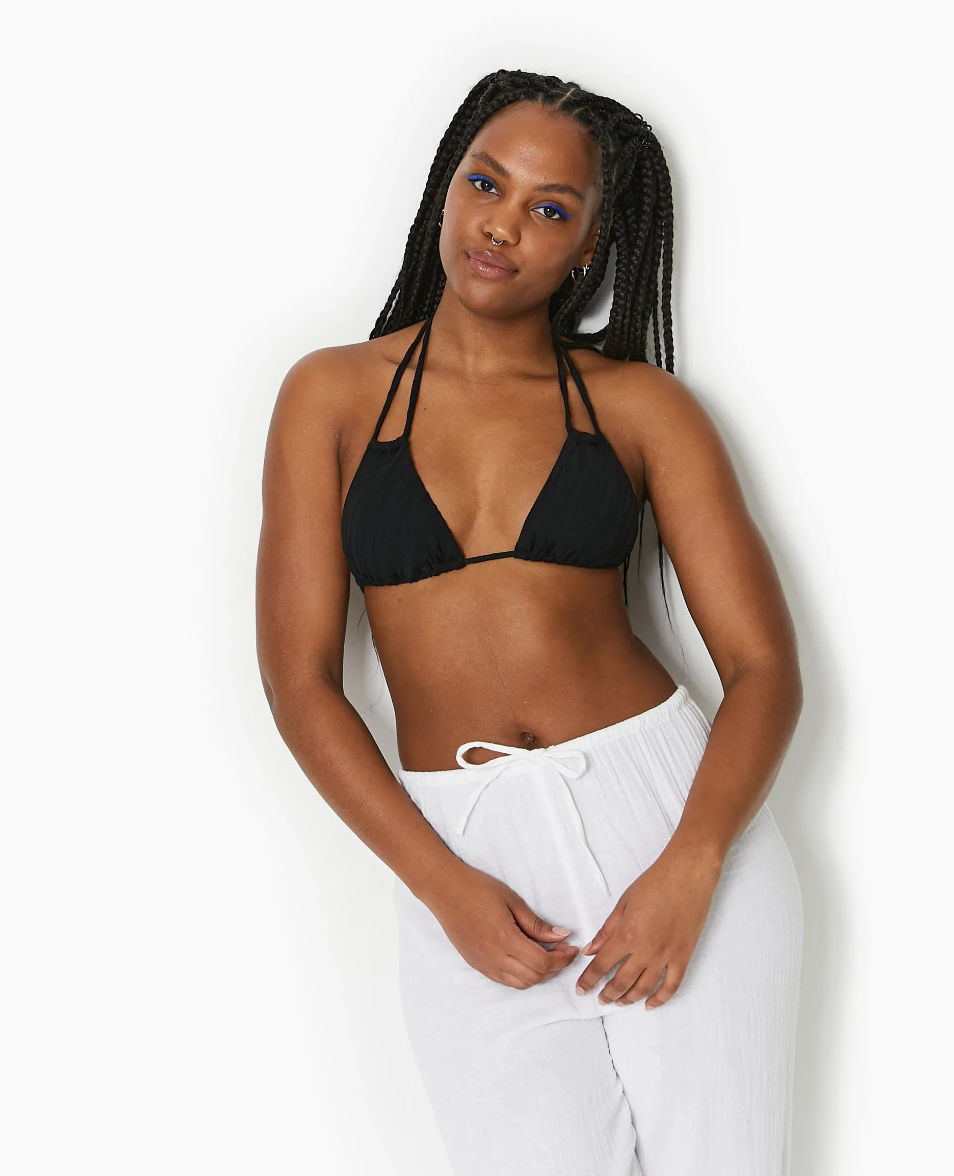 Haut De Maillot De Bain Triangle Multiposition - Noir