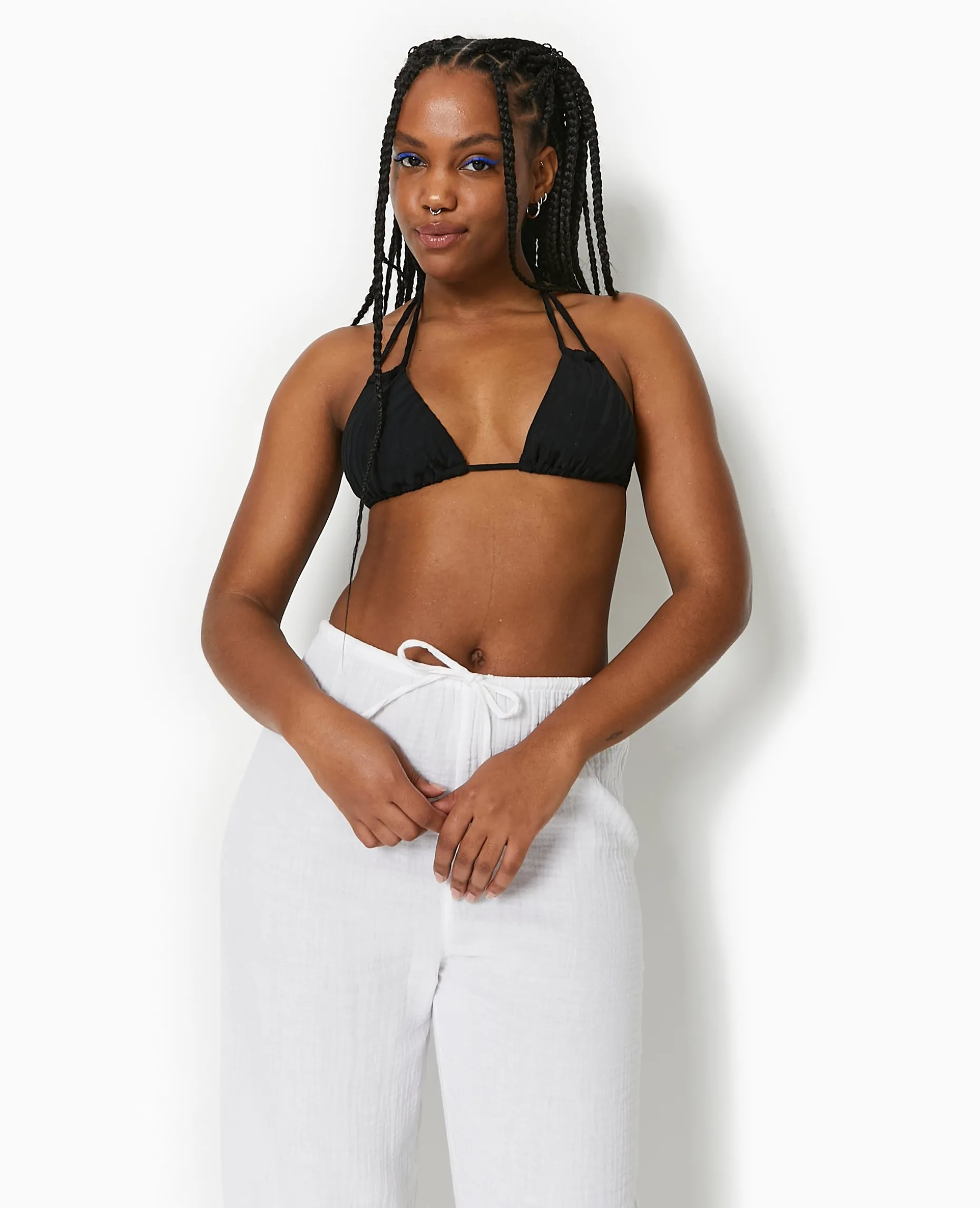 Haut De Maillot De Bain Triangle Multiposition - Noir