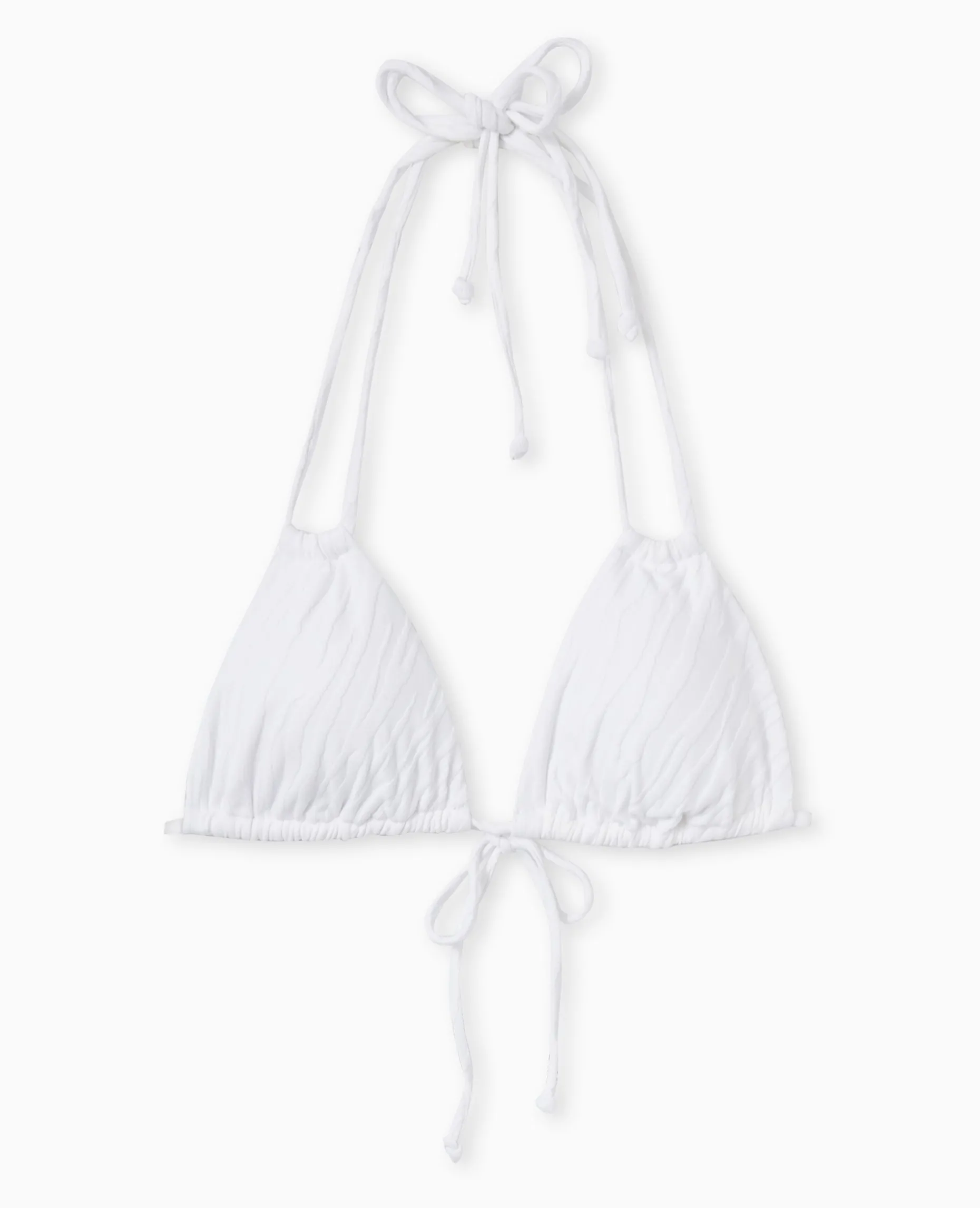 Haut De Maillot De Bain Triangle Multiposition - Blanc