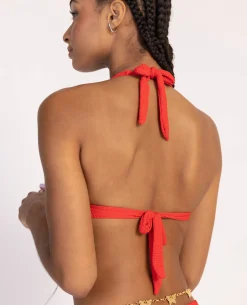 Haut De Maillot Triangle Foulard - Rouge