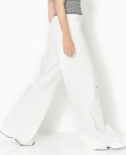 Jean Baggy Destroy Taille Regular - Blanc