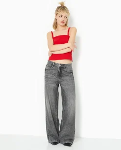 Jean Baggy Loose Taille Regular - Gris Foncé