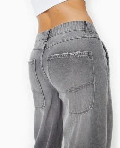 Jean Baggy Loose Taille Regular - Blanc