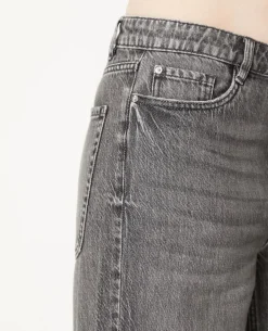 Jean Baggy Taille Haute - Gris Foncé